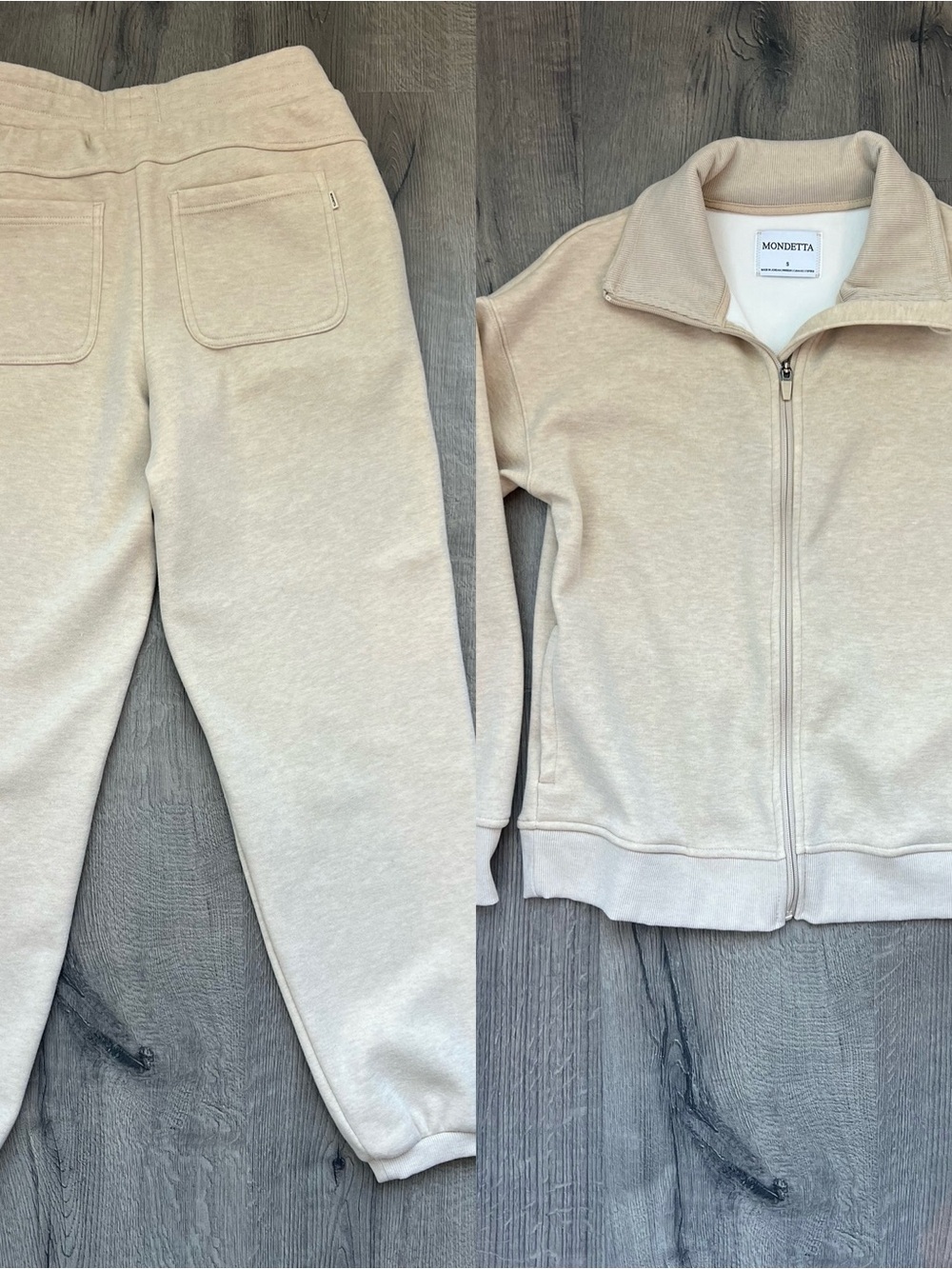 Mondetta Beige Zip-Up Jacket & pants set